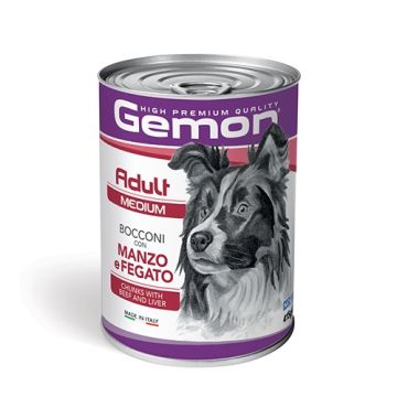 Консерва хапки DOG GEMON Adult 415g - телешко и черен дроб