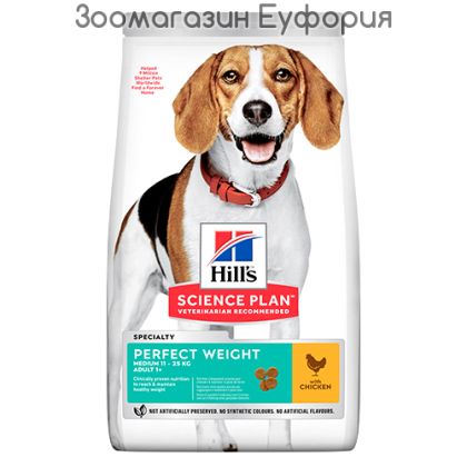 Hill’s Science Plan Adult Perfect Weight Medium с пилешко