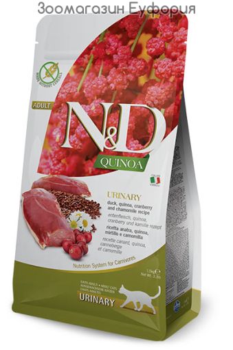 N&D Quinoa Urinary Cat Adult с патешко 5кг