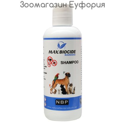 Противопаразитен шампоан за кучета и котки NBP Max Biocide Margosa, 200 мл