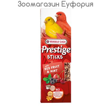 Prestige Sticks Canaries with Red Fruit & Mint 60гр – лакомство за канари – стикове с червени плодове и мента