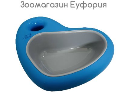 Купичка за храна и вода сърце MIO  - синя 29/22/6.5 см