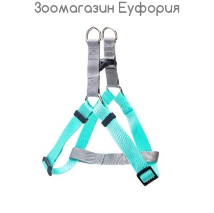 Нагръдник регулируем двуцветна лента - сиво и св. синьо 1.5/30-50 см
