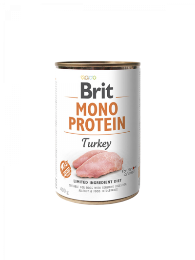 BRIT MONO PROTEIN – TURKEY 400g - консерва с пуешко