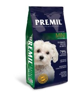 Premil Mini за кучета от малки и средни породи с пуешко патешко и ориз - насипна 1кг