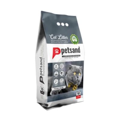 PetSand 5л - бял бентонит без аромат с активен въглен