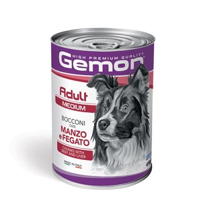 Консерва хапки DOG GEMON Adult 415g - телешко и черен дроб